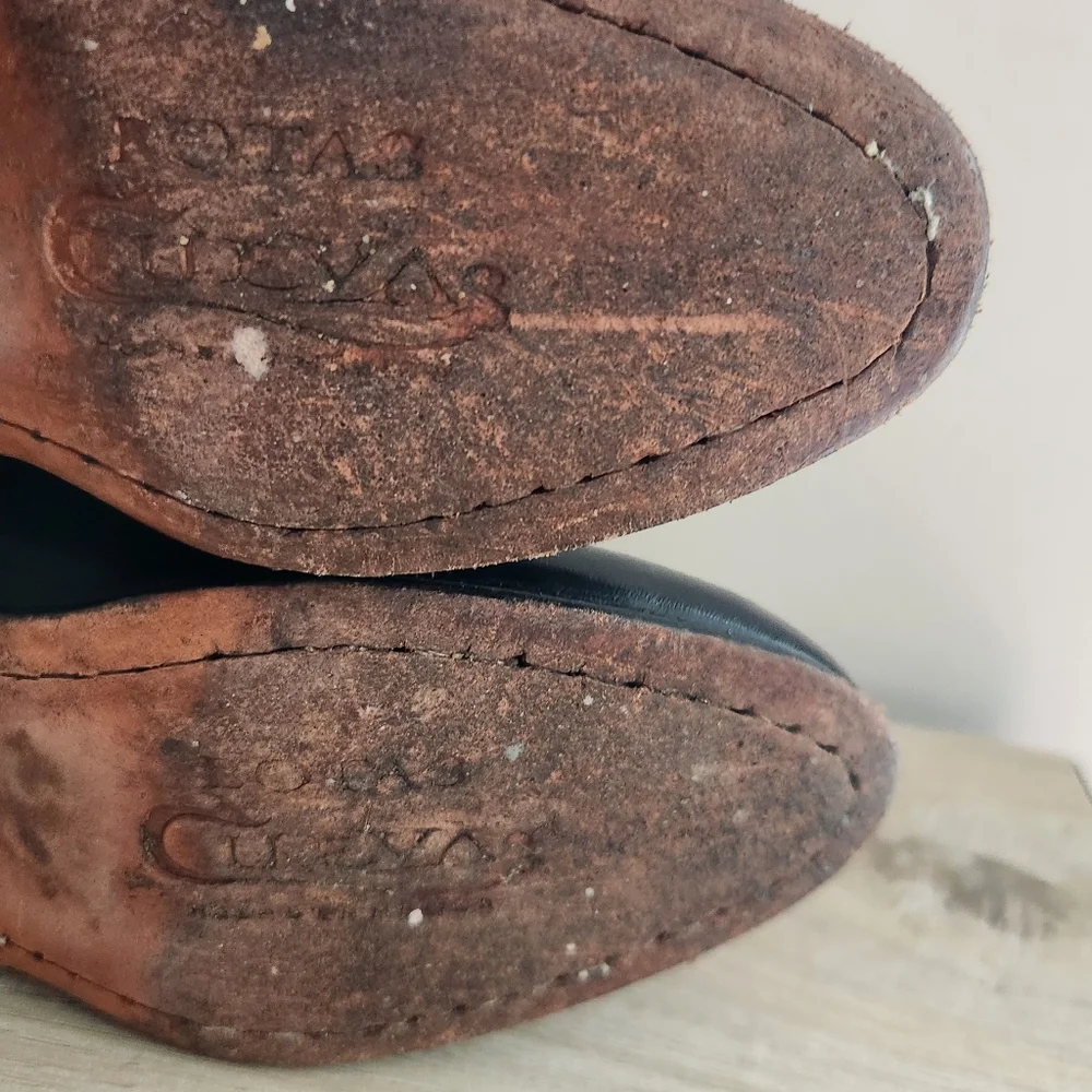 Botas Cuevas Black‎ Leather Chelsea Boots Kids Size 9